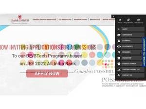 Thapar Institute of Engineering and Technology's Website Screenshot