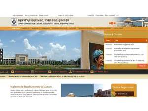 Utkal University of Culture's Website Screenshot