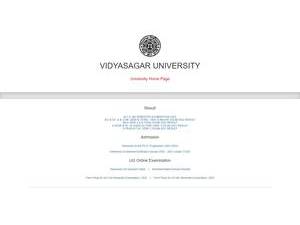 Vidyasagar University's Website Screenshot