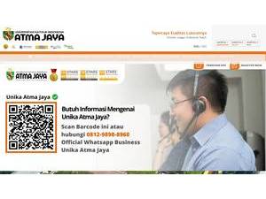 Atma Jaya Catholic University of Indonesia's Website Screenshot