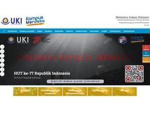 Christian University of Indonesia's Website Screenshot