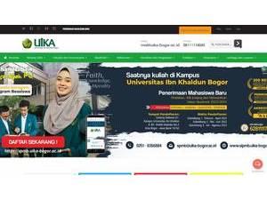 Universitas Ibn Khaldun's Website Screenshot