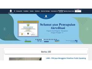 Universitas Mercu Buana's Website Screenshot