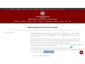 Pasundan University's Website Screenshot