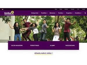 Soegijapranata Catholic University's Website Screenshot