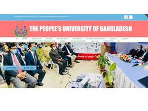 দ্য পিপলস ইউনিভার্সিটি অফ বাংলাদেশ's Website Screenshot