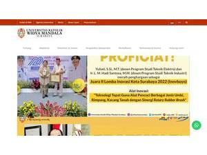 Universitas Katolik Widya Mandala Surabaya's Website Screenshot
