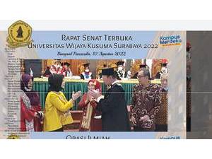 Wijaya Kusuma University of Surabaya's Website Screenshot