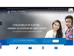 World University of Bangladesh's Website Screenshot