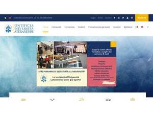 Pontifical Lateran University's Website Screenshot