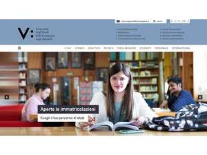 University of Campania Luigi Vanvitelli's Website Screenshot