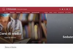Università degli Studi di Napoli "L'Orientale"'s Website Screenshot