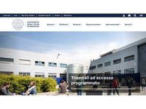 University of Bergamo's Website Screenshot