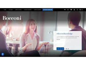 Università Commerciale Luigi Bocconi's Website Screenshot