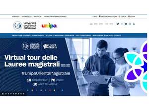 University of Palermo's Website Screenshot