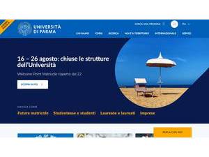 University of Parma's Website Screenshot