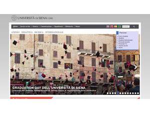 University of Siena's Website Screenshot