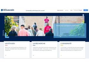Catholic University of Louvain's Website Screenshot