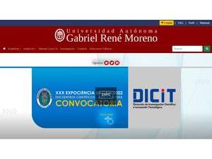 Gabriel René Moreno Autonomous University's Website Screenshot