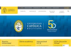 Bolivian Catholic University's Website Screenshot