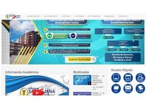 Salesian University of Bolivia, La Paz's Website Screenshot