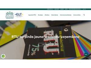 Riga Technical University's Website Screenshot
