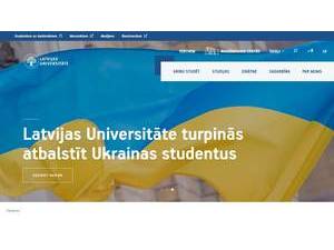 University of Latvia's Website Screenshot