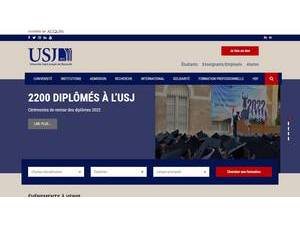 جامعة القديس يوسف's Website Screenshot