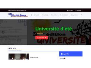 University of Mahajanga's Website Screenshot