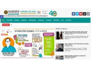 International Islamic University Malaysia's Website Screenshot