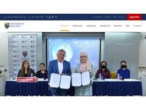 University of Malaya's Website Screenshot