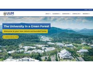 Northern University of Malaysia's Website Screenshot