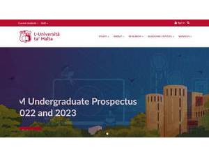 L-Università ta' Malta's Website Screenshot