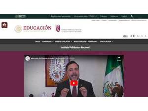 Instituto Politécnico Nacional's Website Screenshot