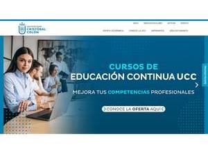 Cristóbal Colón University's Website Screenshot