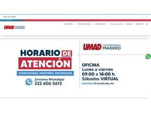 Madero University's Website Screenshot