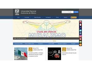 Universidad Nacional Autónoma de México's Website Screenshot