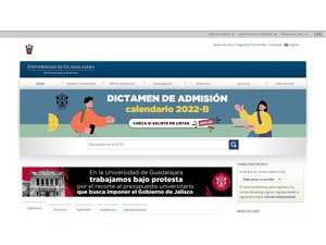 University of Guadalajara's Website Screenshot