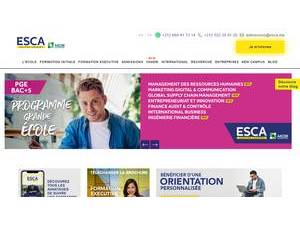 ESCA Management School's Website Screenshot