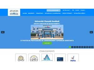 Chouaïb Doukkali University's Website Screenshot