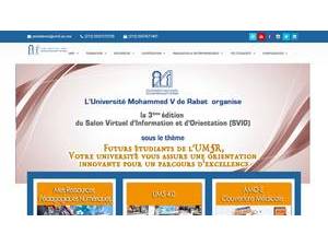 Mohammed V University's Website Screenshot