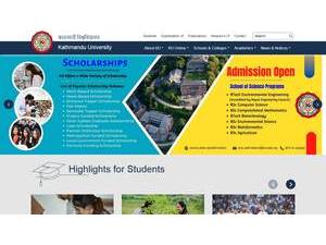 काठमाण्डौ विश्वविद्यालय's Website Screenshot