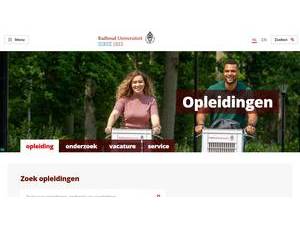 Radboud Universiteit's Website Screenshot