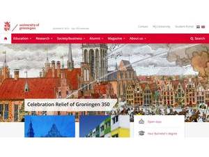 University of Groningen's Website Screenshot