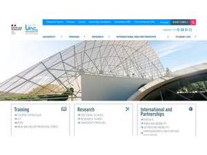 University of New Caledonia's Website Screenshot