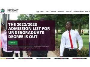 Covenant University's Website Screenshot