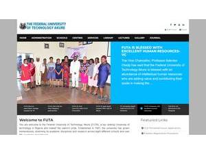 Federal University of Technology, Akure's Website Screenshot