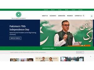 Aga Khan University's Website Screenshot