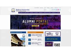 Bahria University's Website Screenshot