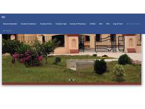 Gomal University's Website Screenshot